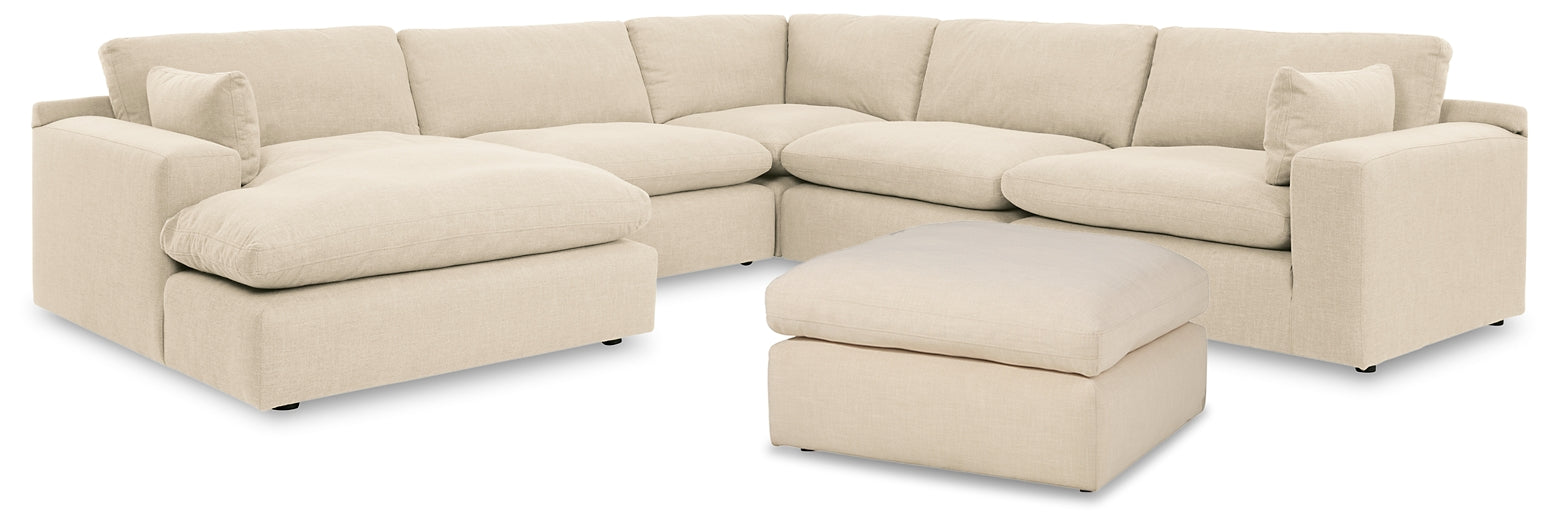 Elyza 5-Piece Sectional with Ottoman Royal Furniture