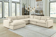 Elyza 5-Piece Sectional with Ottoman Royal Furniture