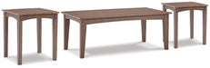 Emmeline Outdoor Coffee Table with 2 End Tables Royal Furniture