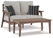 Emmeline Outdoor Loveseat with Coffee Table Royal Furniture