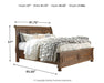 Flynnter Queen Sleigh Bed with 2 Storage Drawers with Dresser with Dresser Royal Furniture