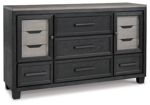 Foyland King Panel Storage Bed with Dresser Royal Furniture