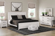 Gerridan King Panel Bed with Mirrored Dresser and 2 Nightstands Royal Furniture