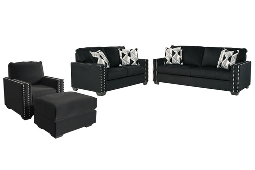 Gleston Sofa, Loveseat, Chair and Ottoman Royal Furniture