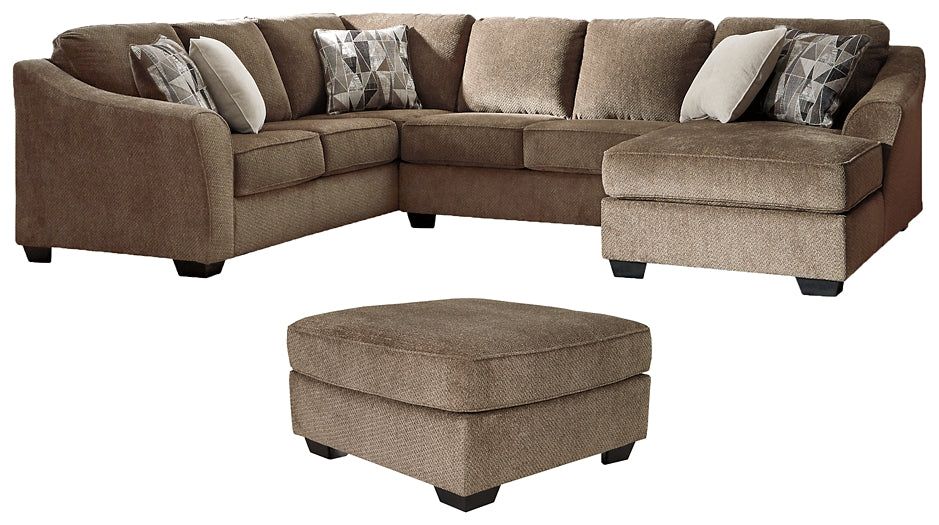 Graftin 3-Piece Sectional with Ottoman Royal Furniture