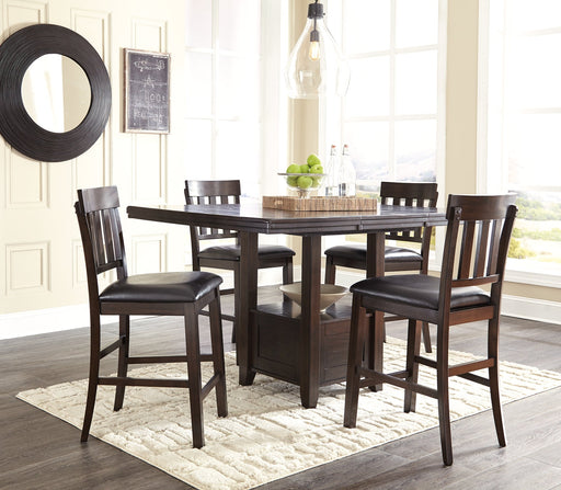 Haddigan Counter Height Dining Table and 4 Barstools Royal Furniture