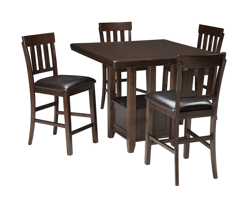 Haddigan Counter Height Dining Table and 4 Barstools Royal Furniture