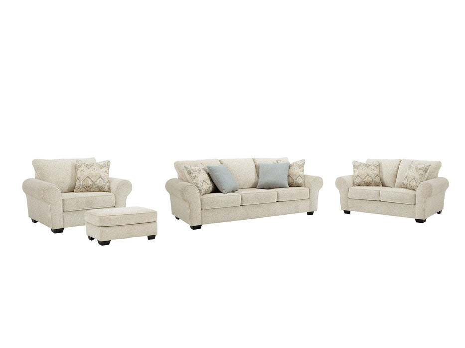 Haisley Sofa, Loveseat, Chair and Ottoman Royal Furniture