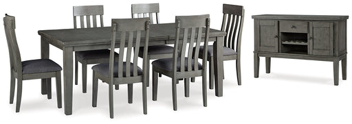 Hallanden Dining Table and 6 Chairs with Storage Royal Furniture