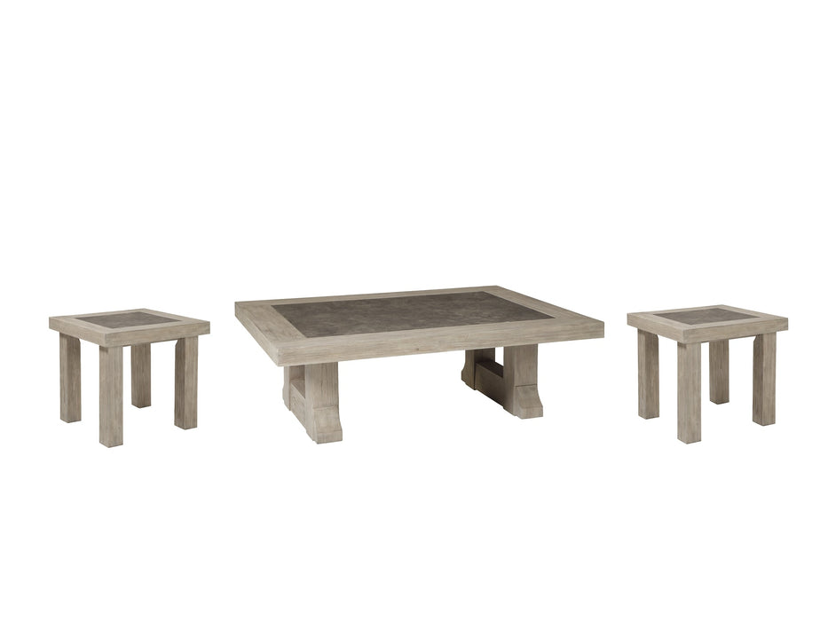 Hennington Coffee Table with 2 End Tables Royal Furniture