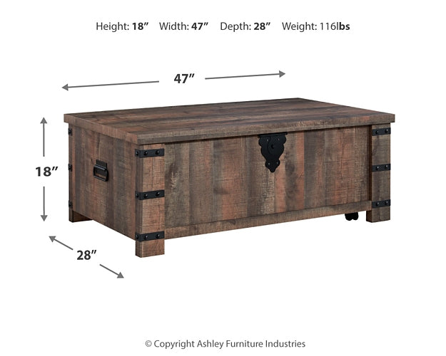 Hollum Lift Top Cocktail Table Royal Furniture