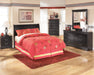 Huey Vineyard Full Sleigh Headboard with Mirrored Dresser, Chest and 2 Nightstands Royal Furniture