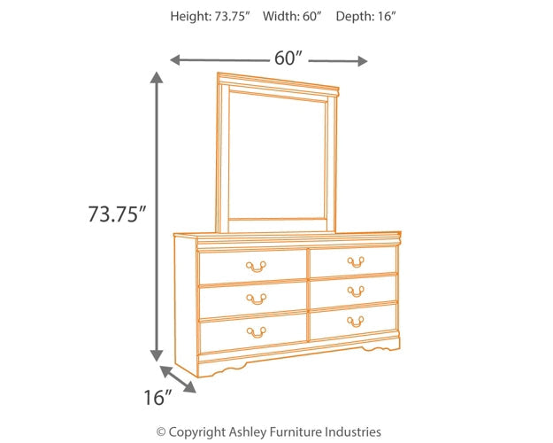 Huey Vineyard Full Sleigh Headboard with Mirrored Dresser, Chest and Nightstand Royal Furniture