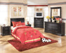 Huey Vineyard Twin Sleigh Headboard with Dresser Royal Furniture