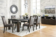 Hyndell Dining Table and 6 Chairs with Storage Royal Furniture