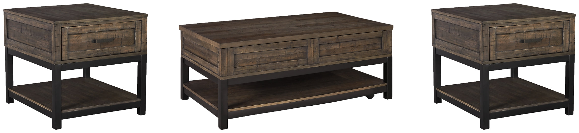 Johurst Coffee Table with 2 End Tables Royal Furniture