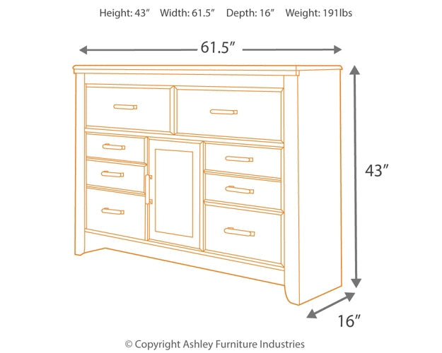 Juararo Queen Panel Headboard with Dresser Royal Furniture