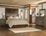 Juararo Queen Panel Headboard with Mirrored Dresser, Chest and 2 Nightstands Royal Furniture