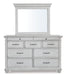 Kanwyn Queen Panel Bed with Mirrored Dresser, Chest and 2 Nightstands Royal Furniture