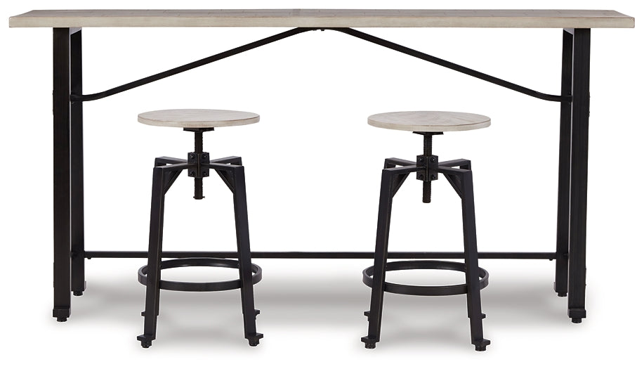 Karisslyn Counter Height Dining Table and 2 Barstools Royal Furniture