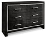 Kaydell King/California King Upholstered Panel Headboard with Dresser Royal Furniture