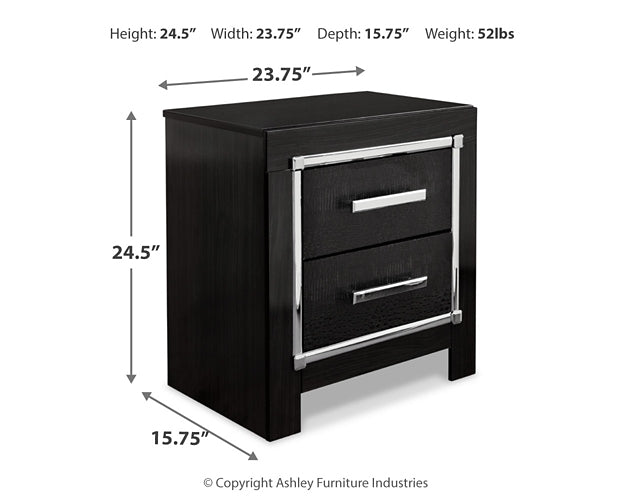 Kaydell King Upholstered Panel Platform Bed with Mirrored Dresser, Chest and Nightstand Royal Furniture