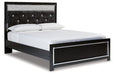 Kaydell Queen Upholstered Panel Bed with Mirrored Dresser, Chest and Nightstand Royal Furniture