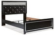 Kaydell Queen Upholstered Panel Bed with Mirrored Dresser, Chest and Nightstand Royal Furniture