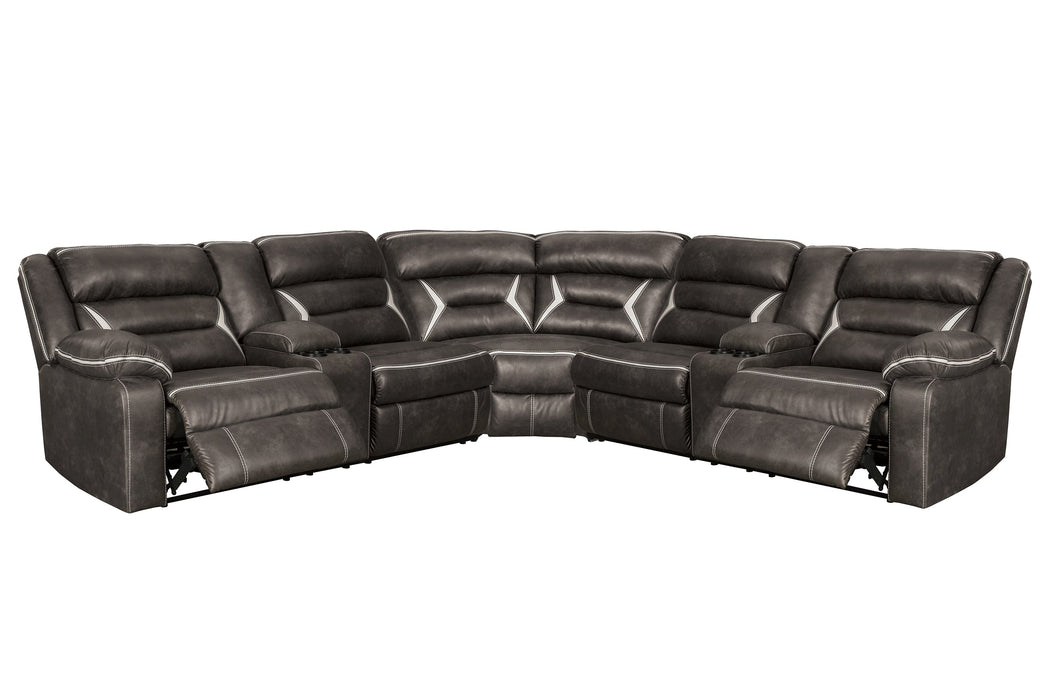 Kincord 3-Piece Sectional with Recliner Royal Furniture