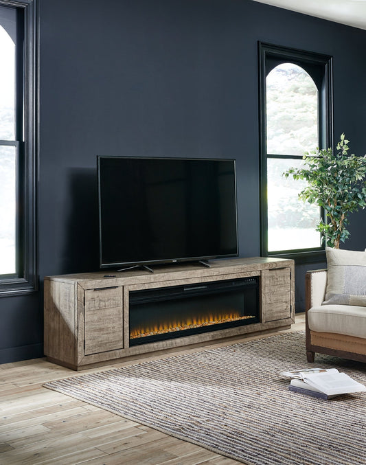 Krystanza TV Stand with Electric Fireplace Royal Furniture