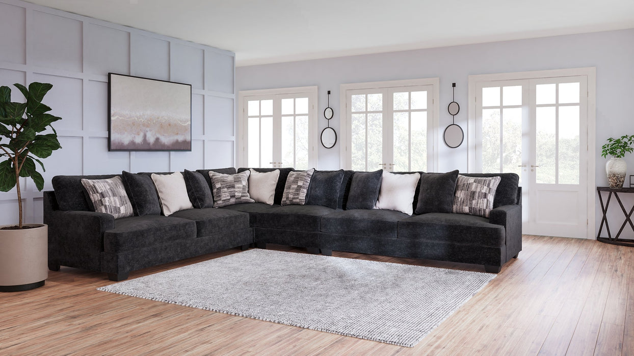 Lavernett 4-Piece Sectional with Ottoman Royal Furniture