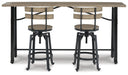 Lesterton Counter Height Dining Table and 2 Barstools Royal Furniture