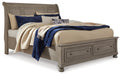 Lettner California King Sleigh Bed with Dresser Royal Furniture