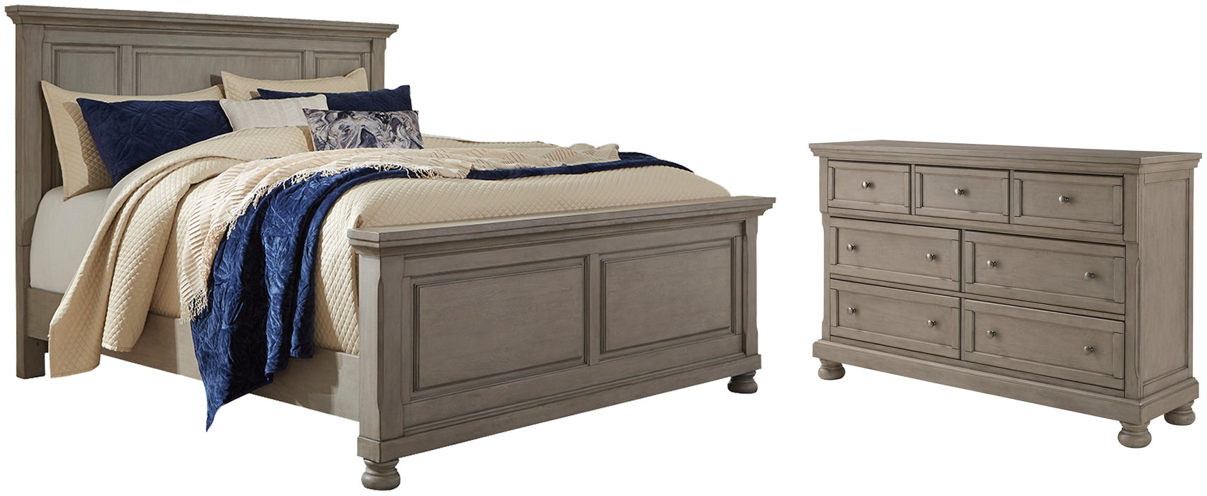 Lettner King Panel Bed with Dresser Royal Furniture