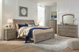 Lettner King Sleigh Bed with 2 Storage Drawers with Dresser Royal Furniture