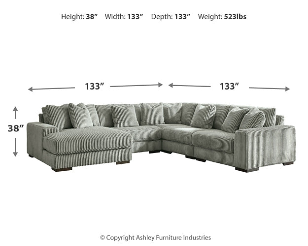 Lindyn 5-Piece Sectional with Ottoman Royal Furniture