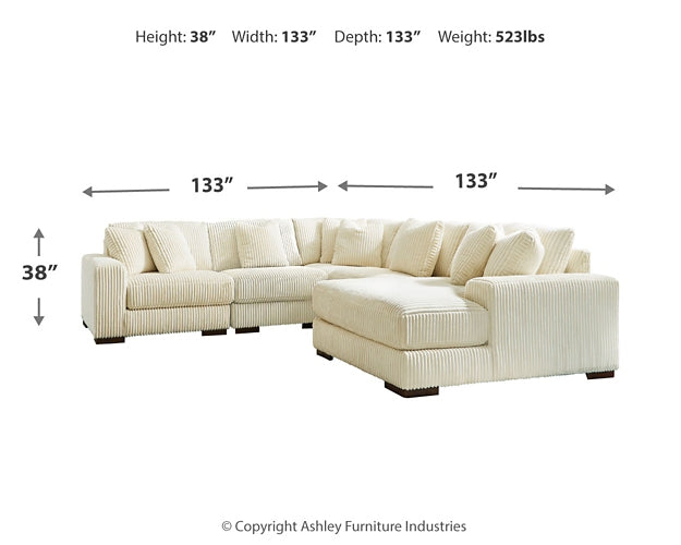 Lindyn 5-Piece Sectional with Ottoman Royal Furniture