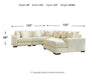 Lindyn 5-Piece Sectional with Ottoman Royal Furniture