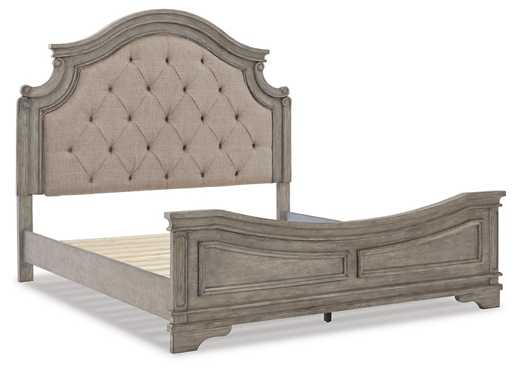 Lodenbay California King Panel Bed with Mirrored Dresser and Chest Royal Furniture