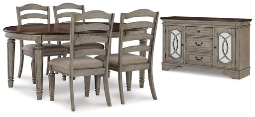 Lodenbay Dining Table and 4 Chairs with Storage Royal Furniture