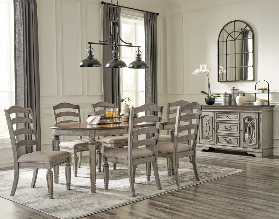 Lodenbay Dining Table and 6 Chairs with Storage Royal Furniture