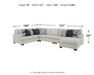 Lowder 5-Piece Sectional with Ottoman Royal Furniture