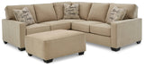 Lucina 2-Piece Sectional with Ottoman Royal Furniture