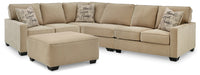 Lucina 3-Piece Sectional with Ottoman Royal Furniture