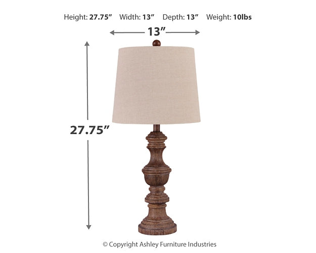 Magaly Poly Table Lamp (2/CN) Royal Furniture