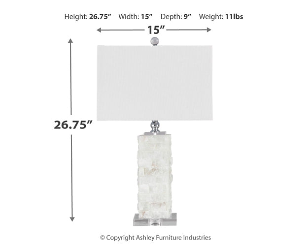 Malise Alabaster Table Lamp (1/CN) Royal Furniture