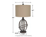 Manasa Metal Table Lamp (1/CN) Royal Furniture