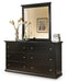 Maribel Twin Panel Bed with Mirrored Dresser and Nightstand Royal Furniture