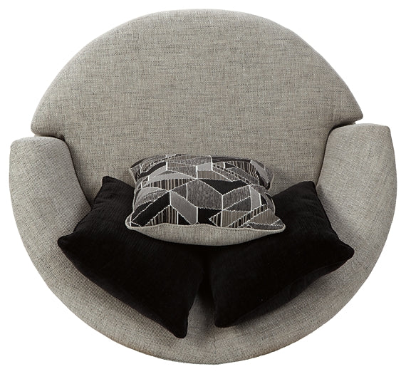 Megginson Oversized Round Swivel Chair Royal Furniture