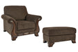 Miltonwood Chair and Ottoman Royal Furniture